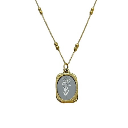 necklace goldplated 18k flower